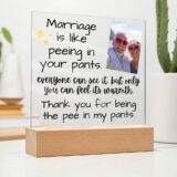 jewelry marriage is like peeing in your pants custom acrylic w led light wood stand ac36 39651541057777
