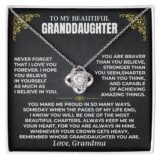 jewelry to my beautiful granddaughter grandma love knot gift set ss496 38839826088177