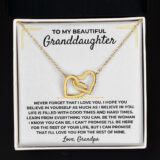 jewelry to my beautiful granddaughter interlocked gold hearts gift set ss390 38581917155569