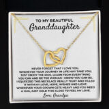 jewelry to my beautiful granddaughter interlocked gold hearts gift set ss392 38582183526641