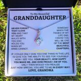 jewelry to my beautiful granddaughter love grandma gift set ss170 37262389706993