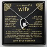 jewelry to my beautiful wife forever love gift set ss526 39069475111153