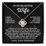 jewelry to my beautiful wife love knot gift set ss468 38763326177521