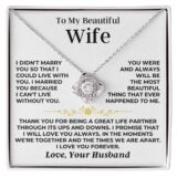 jewelry to my beautiful wife love knot gift set ss526v3 39050364616945