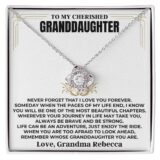 jewelry to my cherished granddaughter love knot gift set ss477v4 38885004443889
