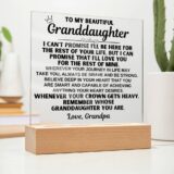 jewelry to my granddaughter love grandpa led lit acrylic plaque ac26 39135673385201
