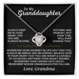 jewelry to my granddaughter personalized love knot gift set ss462 38758013337841