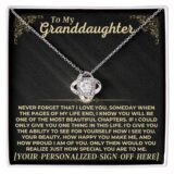 jewelry to my granddaughter personalized sign off gift set ss537 39020377964785