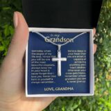 jewelry to my grandson artisan crafted cross with message card gift set ss564 39749664768241