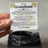 jewelry to my grandson cross braided bracelet gift set ss514b 39660335202545