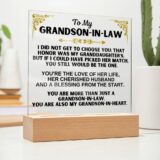 jewelry to my grandson in law led lit acrylic plaque ac30 39209007382769