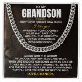 jewelry to my grandson wherever your journey personalized gift set ss284v2 38002632032497