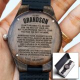watches to my grandson love grandma engraved wood watch ss146 gm 37040919249137