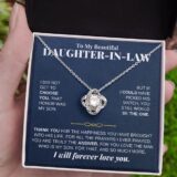 jewelry to my beautiful daughter in law love knot gift set ss232 37273796804849