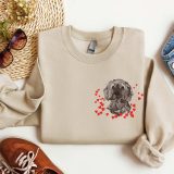 Embroidered Boykin Spaniel Dog Sweatshirt Embroidered Valentine Dog Boykin Dog Sweatshirt Boykin Dog Heart Love Sweater Crewneck Shirt