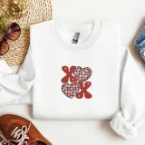 Embroidered Crewneck XOXO Sweatshirt Embroidered Valentines Day Shirt for Women Valentines Day Gift for Her Cute valentine Galentines Day