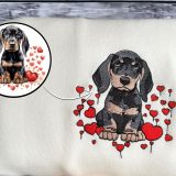 Embroidered Custom Dog From Your Photo Sweatshirt Embroidered Personalize Dog From Your Photo Sweatshirt Custom Valentines Dog Shirt Hoodie