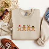 Embroidered Gingerbread  Sweatshirt Christmas Gingerbread Sweatshirt Gingerbread Shirt Christmas Sweatshirt Xmas Crewneck Shirt Hoodie