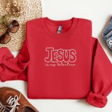 Embroidered Jesus is my Valentine Sweatshirt Embroidered Jesus Valentine Sweatshirt Valentine Jesus Sweater Christian Valentine Crewneck