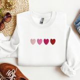 Embroidered Valentine Heart Sweatshirt Cute Valentine Sweatshirts Valentine Sweatshirts Vintage Valentine Shirt Hoodie Valentine Crewneck