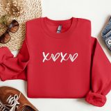 Embroidered Valentines Day Sweatshirt Valentines Day Shirts Valentines Crewneck Heart Sweater Love Shirt Unique Holiday Gift for Her Hoodie