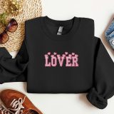 Embroidered Valentine's Sweatshirt Embroidered Lover Heart Sweatshirt Cute Valentine's Sweater Teacher Valentine's Shirt Mom Valentine's